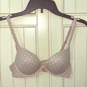 Body by Victoria Push-Up Nude Polka-Dot Bra